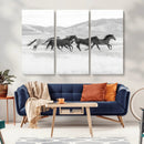Wild Horses Running Wall Art Canvas Print, Framed Black by MyGreatCanvas | Canvas Wall Art Prints | Photo Prints & Wall Decor
