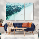 Minimal Beach Wall Art – Framed Ocean Swimming Canvas by MyGreatCanvas | Canvas Wall Art Prints | Photo Prints & Wall Decor