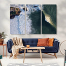 Ocean Wave Wall Art – Aerial Coastal View Canvas Artwork, by MyGreatCanvas | Canvas Wall Art Prints | Photo Prints & Wall Decor