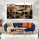 Modern Japanese Wall Art Canvas Print – Framed Abstract