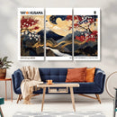 Modern Mount Fuji Wall Art Canvas Print – Framed Abstract