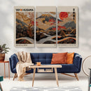 Modern Japanese Wall Art Canvas Print – Framed Abstract