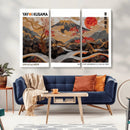 Mount Fuji Wall Art Canvas Print – Framed Abstract Mount