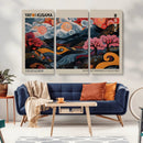 Modern Japanese Wall Art Canvas Print – Framed Contemporary