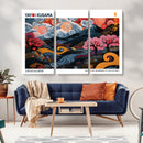 Modern Japanese Wall Art Canvas Print – Framed Abstract