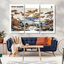 Modern Japanese Wall Art Canvas Print – Framed Abstract