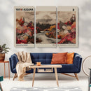 Modern Japanese Wall Art Canvas Print – Framed Abstract