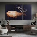 Rustic Elk Wall Art Canvas Print – Framed Moody Wildlife Art by MyGreatCanvas | Canvas Wall Art Prints | Photo Prints & Wall Decor