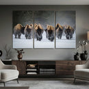 Bison Herd Wall Art Canvas Print, Framed Rustic Wildlife by MyGreatCanvas | Canvas Wall Art Prints | Photo Prints & Wall Decor