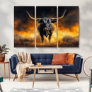 Longhorn Canvas Wall Art Canvas Print – Framed Bold Bull