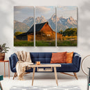 Rustic Barn Wall Art Canvas Print – Framed Grand Teton Park