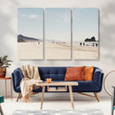 Minimalist Beach Wall Art Canvas Print – Framed Coastal