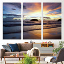 Beach Sunset Wall Art Canvas Print – Tropical Ocean Waves