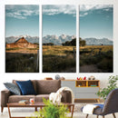Rustic Farmhouse Wall Art Canvas Print – Teton Range Mormon