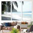 Tropical Beach Wall Art Canvas Print – Framed Serene Ocean
