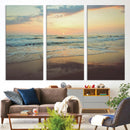 Sunset Seascape Wall Art Canvas Print – Framed Pastel Ocean