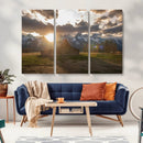 Snowy Peaks Wall Art Canvas Print – Rustic Mountain