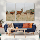 Rustic Deer Wall Art Canvas Print – Autumn Forest Woodland