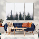 Foggy Forest Wall Art Canvas Print – Framed Misty Pines