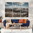 Mountain Landscape Wall Art Canvas Print – Framed Snowy