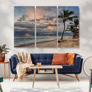 Tropical Storm Wall Art Canvas Print – Framed Moody Beach