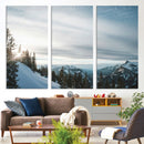 Snowy Mountain Wall Art Canvas Print – Frosty Peaks Alpine