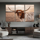 Texas Longhorn Cow Canvas Wall Art, Majestic Bull and Rustic by MyGreatCanvas | Canvas Wall Art Prints | Photo Prints & Wall Decor