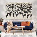 Wild Horse Stampede Wall Art Canvas Print – Monochrome by MyGreatCanvas | Canvas Wall Art Prints | Photo Prints & Wall Decor