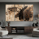Moose Canvas Wall Art — Rustic Wildlife Painting Print | by MyGreatCanvas | Canvas Wall Art Prints | Photo Prints & Wall Decor