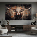 Abstract Longhorn Wall Art Canvas Print – Vintage Western by MyGreatCanvas | Canvas Wall Art Prints | Photo Prints & Wall Decor