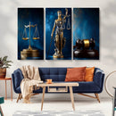 Lady Justice Wall Art Canvas Print – Elegant Gold Legal by MyGreatCanvas | Canvas Wall Art Prints | Photo Prints & Wall Decor