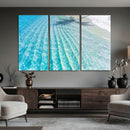 Crystal Clear Ocean Water Sunlit Reflections Palm Shadow Sandy Beach Tropical Wall Art for Home, Office Decor by MyGreatCanvas | Canvas Wall Art Prints | Photo Prints & Wall Decor