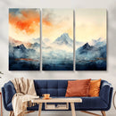 Warm Clouds Abstract Mountain Wall Art, Modern Landscape by MyGreatCanvas | Canvas Wall Art Prints | Photo Prints & Wall Decor