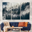 Foggy Pine Forest Wall Art – Framed Black White Nature by MyGreatCanvas | Canvas Wall Art Prints | Photo Prints & Wall Decor