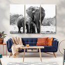 Elephant Family Africa Wall Art Canvas Print by MyGreatCanvas | Canvas Wall Art Prints | Photo Prints & Wall Decor