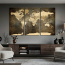 Large Framed Vintage World Map Wall Art Print for Home Wall by MyGreatCanvas | Canvas Wall Art Prints | Photo Prints & Wall Decor