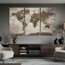 World Map Canvas Print – Framed Detailed Map of the World by MyGreatCanvas | Canvas Wall Art Prints | Photo Prints & Wall Decor