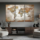 Vibrant Watercolor World Map Canvas Wall Art – Framed Travel by MyGreatCanvas | Canvas Wall Art Prints | Photo Prints & Wall Decor