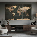 Vintage World Map Canvas Wall Art – Framed Travel Map for by MyGreatCanvas | Canvas Wall Art Prints | Photo Prints & Wall Decor