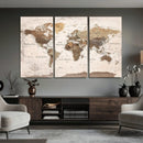 World Map Canvas Print – Framed Travel Map Wall Art for by MyGreatCanvas | Canvas Wall Art Prints | Photo Prints & Wall Decor