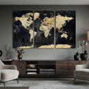 Framed Large World Map Wall Art Canvas Print for Living Room by MyGreatCanvas | Canvas Wall Art Prints | Photo Prints & Wall Decor