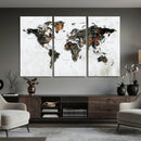 Large World Map Canvas Print – Framed Travel Map Wall Art