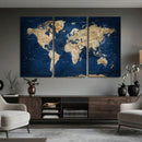 World Map Canvas Print – Framed Travel Map Wall Art for