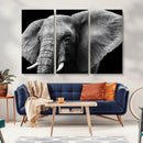 Big Elephant Close Up Wall Art Canvas Print