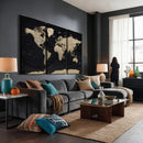 World Map Wall Art Print – Detailed Map of the World Wall