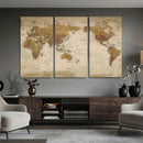 Vintage Detailed World Map Wall Art Canvas Print – Antique by MyGreatCanvas | Canvas Wall Art Prints | Photo Prints & Wall Decor