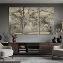 World Map Canvas Print – Detailed Map of the World Wall Art
