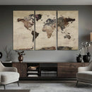 World Map Canvas Print – Detailed Map of the World Adventure