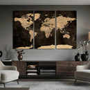 World Map Canvas Print – Detailed Map of the World Wall Art