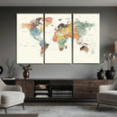 Framed World Map Wall Art Canvas Print for Living Room and by MyGreatCanvas | Canvas Wall Art Prints | Photo Prints & Wall Decor